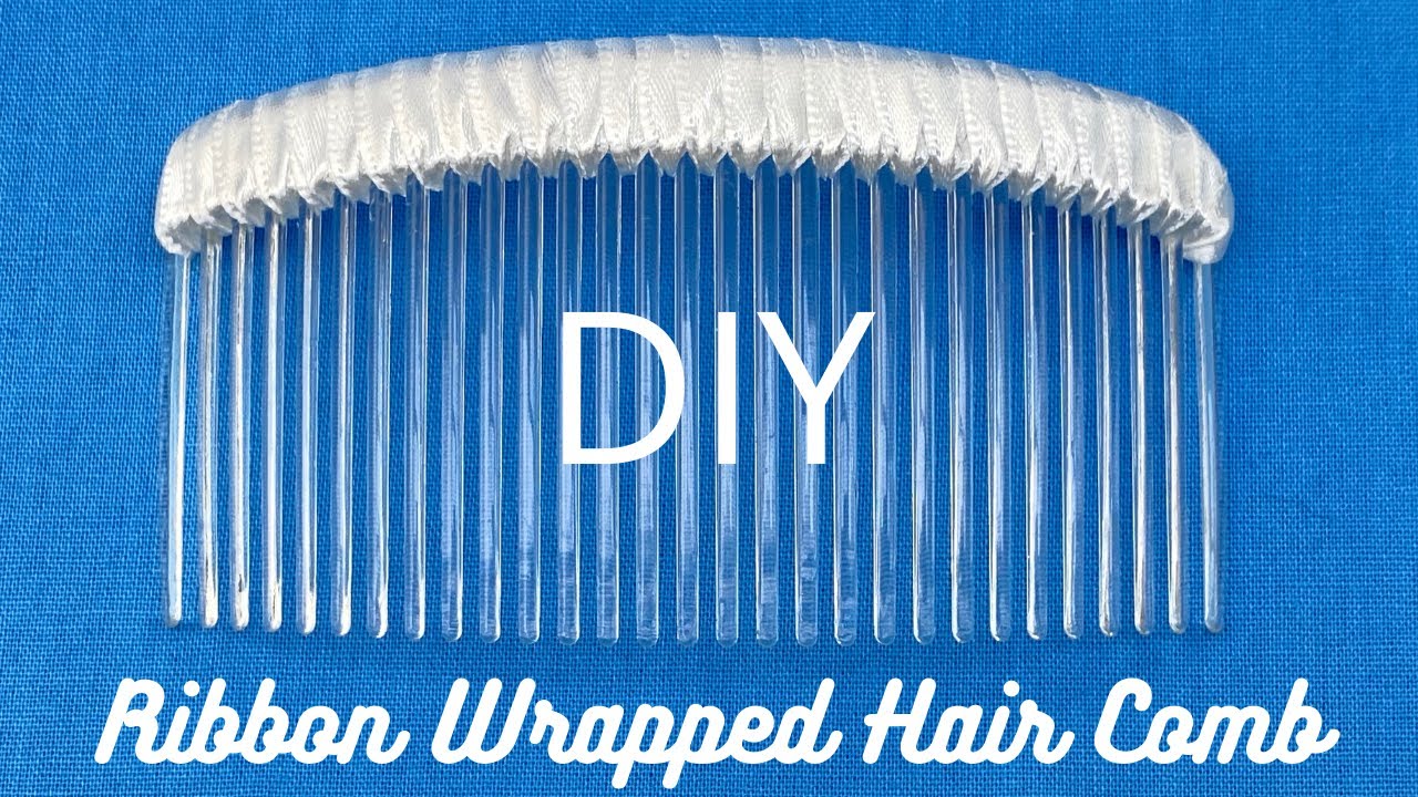How to wrap Satin Ribbon onto Comb for Bridal Veil - DIY Wedding Hair Comb