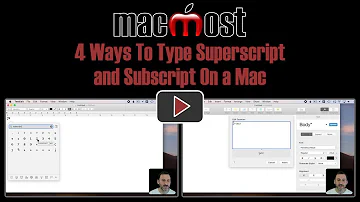 How do you insert a subscript on a Mac?