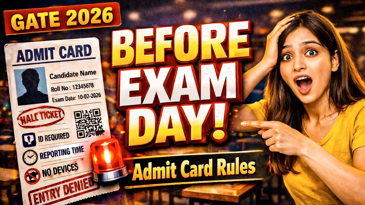GATE 2026 Admit Card & Exam Day Guidelines⚠️ | Don’t Get Entry Denied!