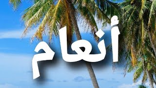 أسم أنعام بالكورى #أنعام