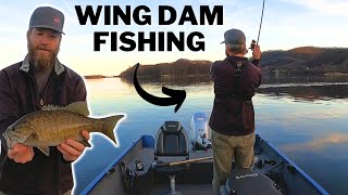 WING DAM Fishing in Spring on the Mississippi River