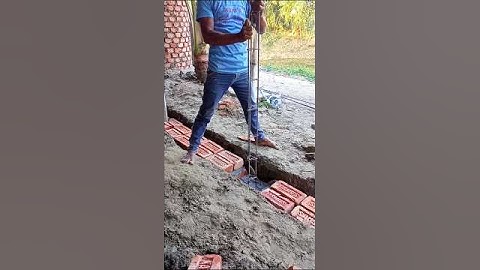 Mini Column Construction #brickwallconstruction  #shorts