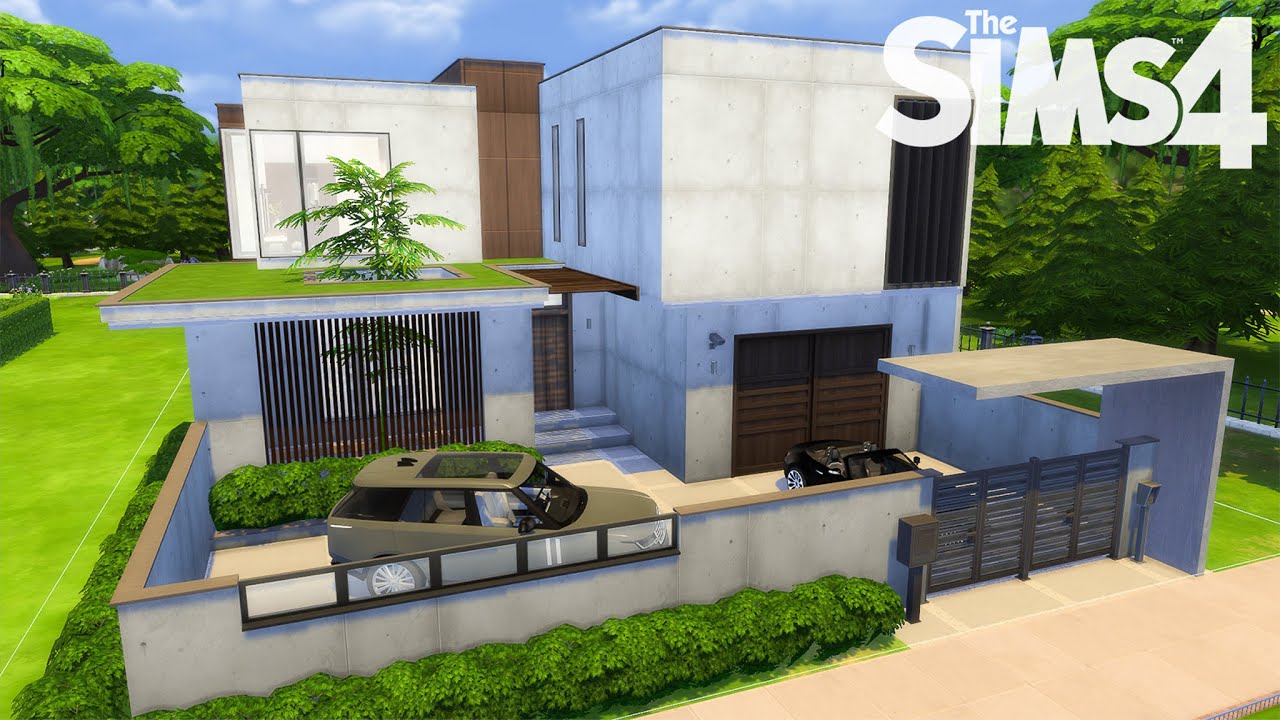 Modern Japanese Mansion Part 1 // The Sims 4 Speed Build YouTube