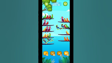 Bird sort color puzzle level 48 gameplay walkthrough solution Android gameplay #short #game