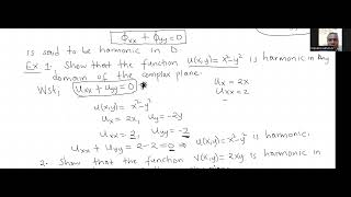 Harmonic functions and Harmonic conjugates Lecture 1 #ComplexAnalysis