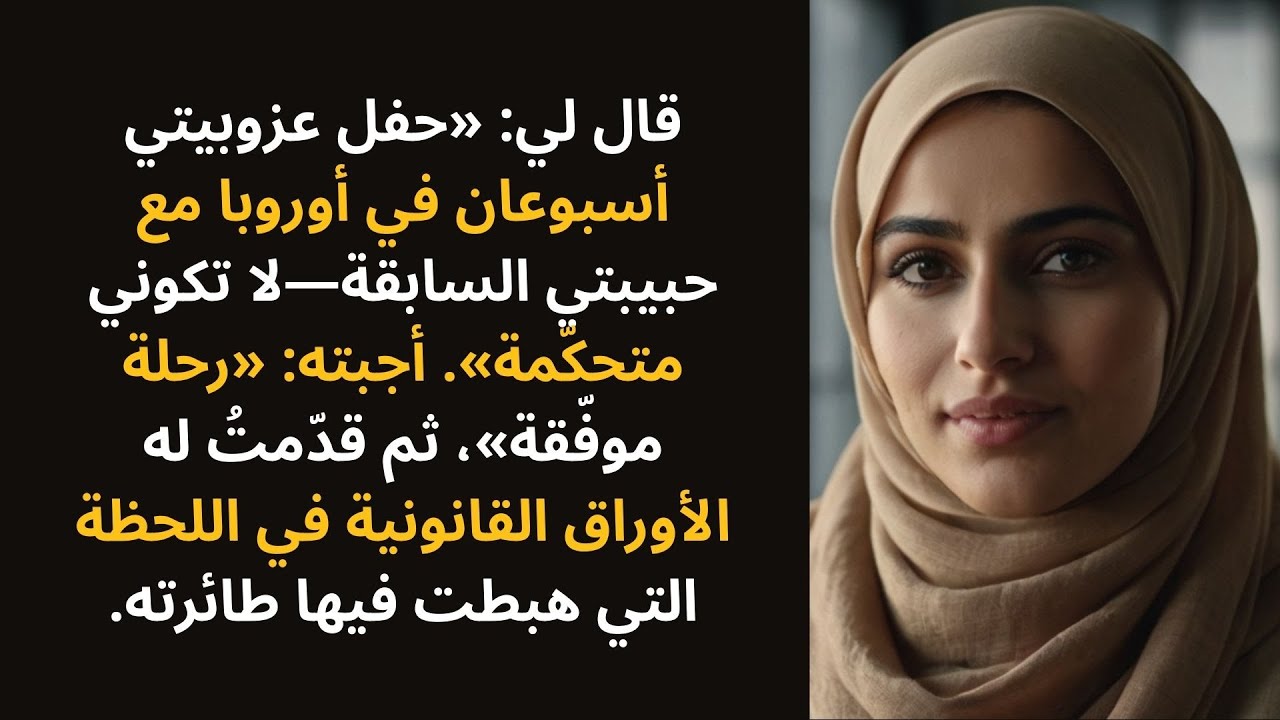 قال لي: «حفلة عزوبيتي أسبوعان في أوروبا مع حبيبتي السابقة—لا تكوني متحكّمة»، فأجبتُ بهدوء…