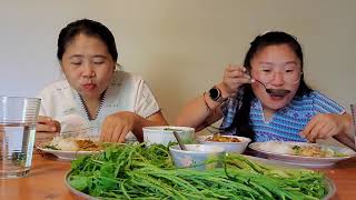 MUKBANG RICE/W FISH CURRY,FISH PASTE, RIDGE GOURD SOUP AND VEGETABLES.ThankyouFor4k More Friends 