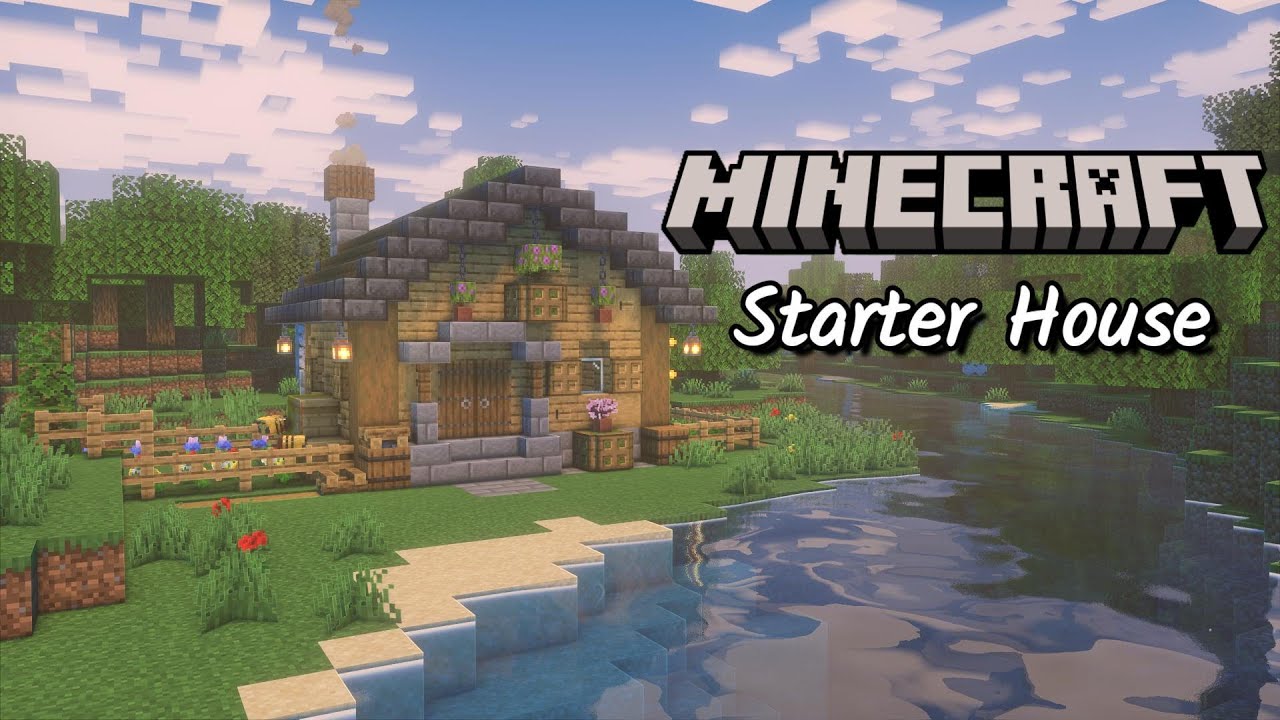 Minecraft Starter House Tutorial - How to build a House - YouTube