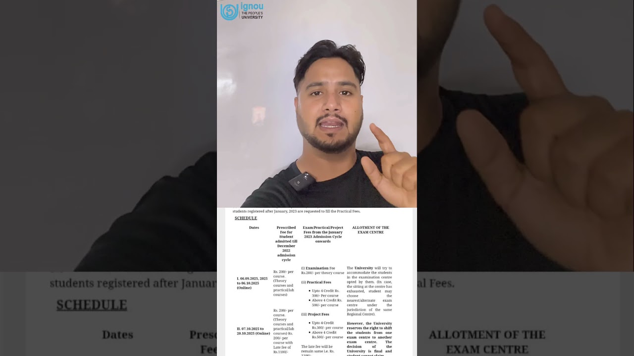 IGNOU December 2025 Exam Form Release | TEE December 2025 Exam Form आ गये | 06th October Last Date