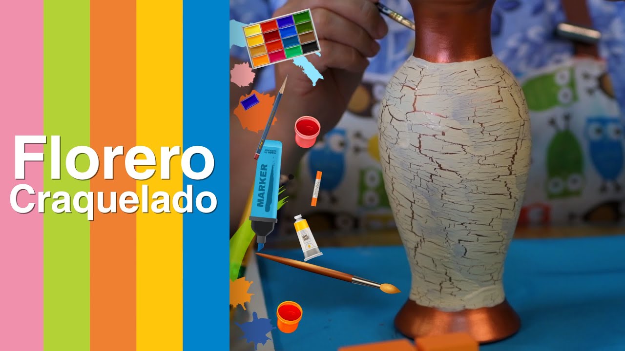 Arte en Casa 4 | Florero con craquelado