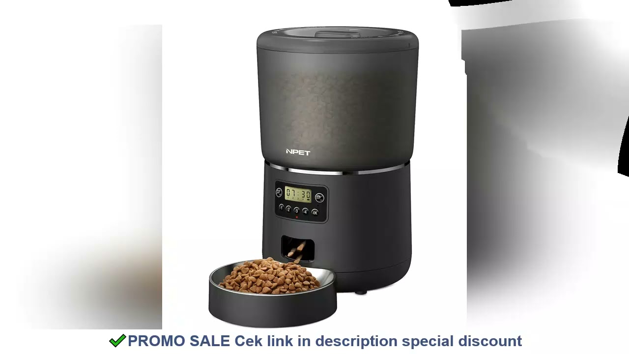 NPET 4L Automatic smart pet feeder for cats dogs multiple pets with stainless steel bowl Customize h
