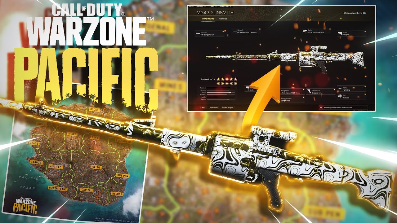THE ONLY GUN YOU NEED TO DOMINATE WARZONE PACIFIC! (No Recoil MG42 Loadout)