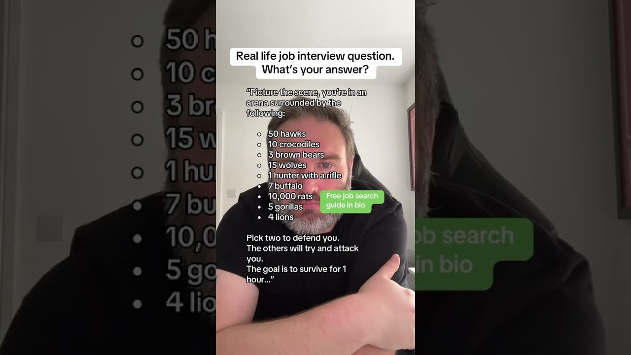 Real life job interview question. What’s your answer?