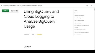 [UPDATED] Using BigQuery and Cloud Logging to Analyze BigQuery Usage || #GSP617