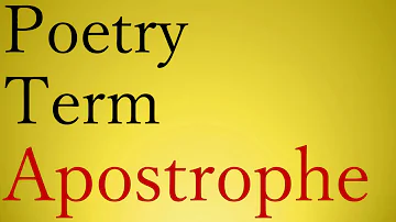 POETRY TERM | APOSTROPHE