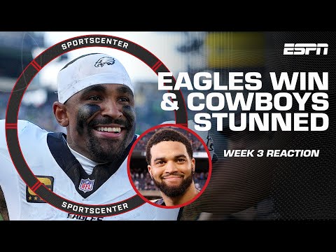 NFL Week 3 REACTION 🏈 Bears stun the Cowboys & Eagles' 19-PT comeback victory | SportsCenter