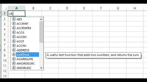 Crie Funções Internas do Excel (UDF