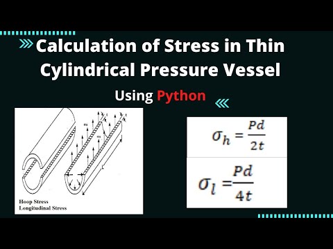 Hoop and longitudinal stress in Thin cylinder shell