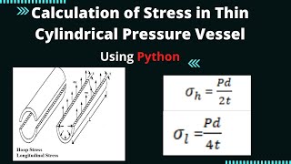 Hoop and longitudinal stress in Thin cylinder shell