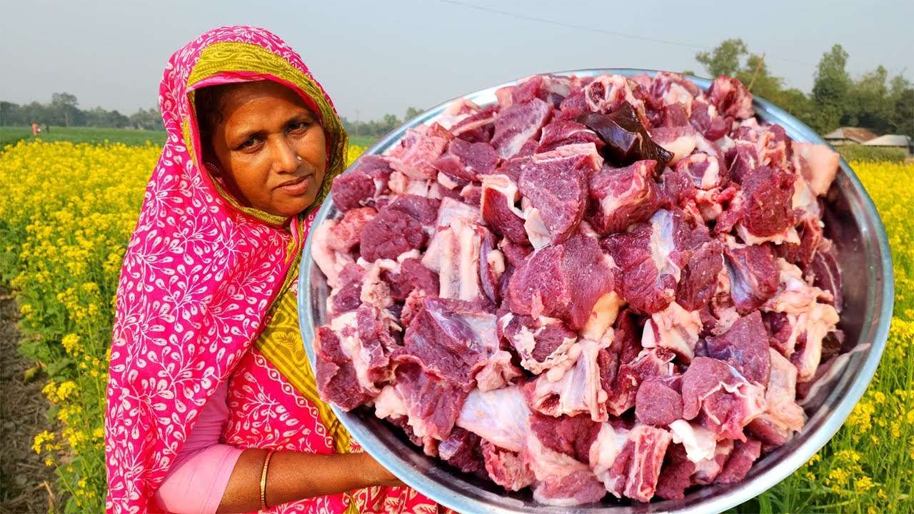 Говядина Вуна Карри Говядина Вуна Гост Картофель Гхати Горур Мангшо Бхуна Рецепт коровьего мяса И...