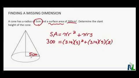 Finding a Missing Dimension given Information One