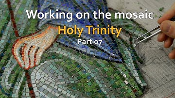 Making mosaic of the Holy Trinity Part07