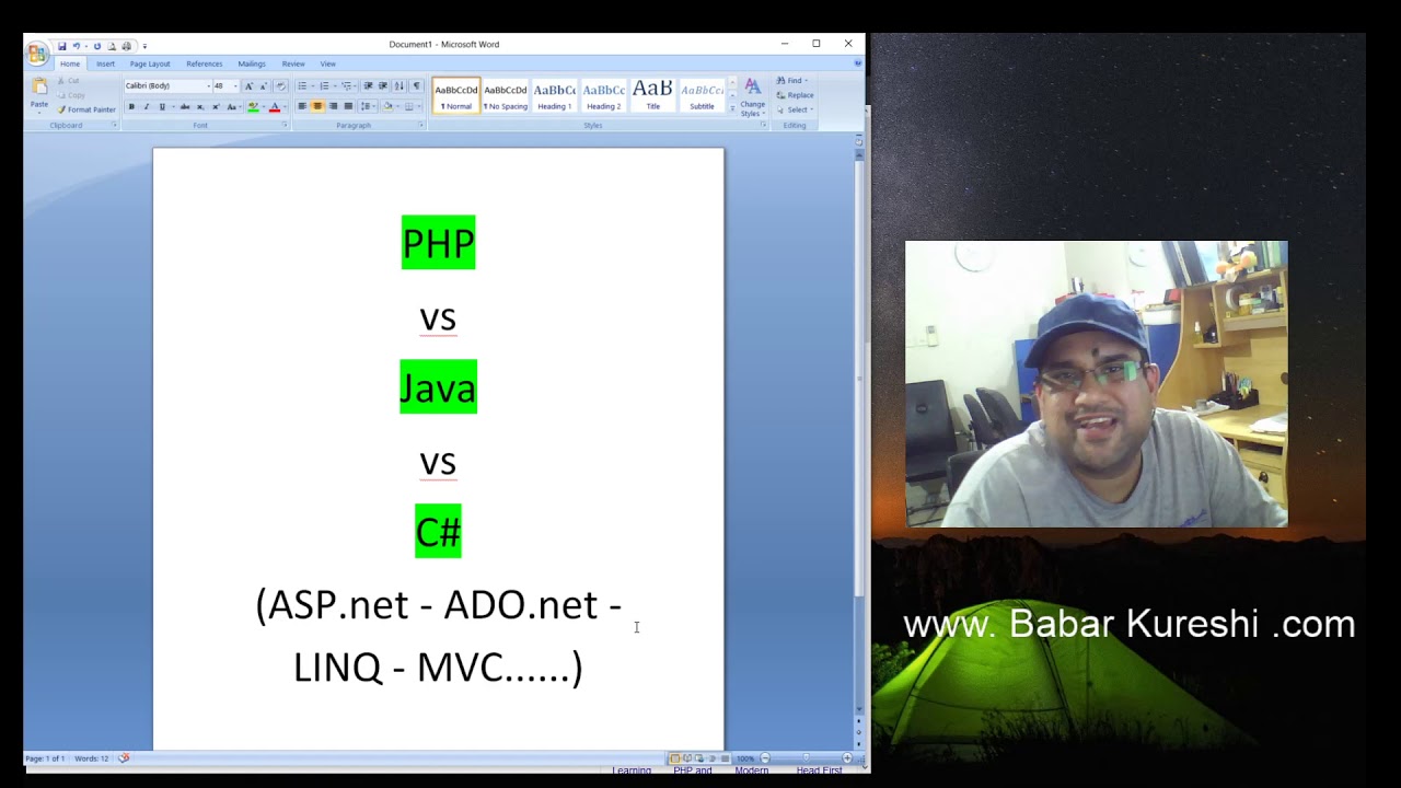 PHP vs JAVA vs C# (ASP.net, ADO.net, MVC, LINQ...) {in Urdu} - YouTube