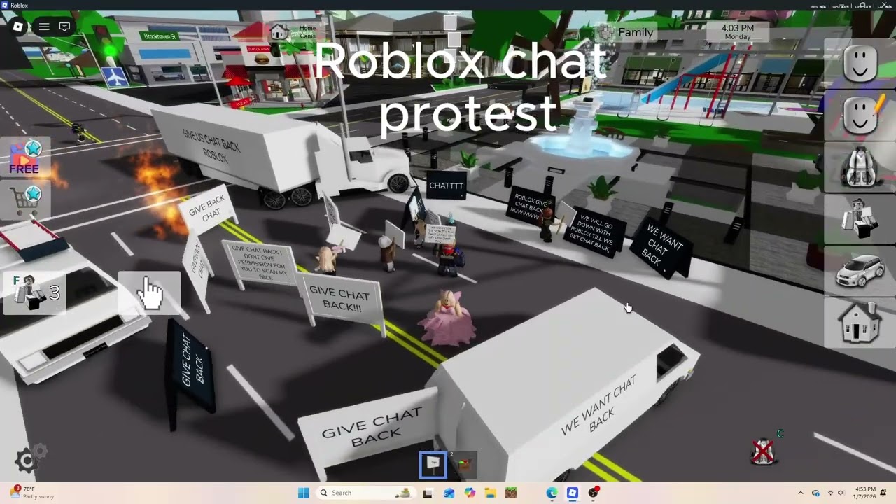 roblox chat protest??
