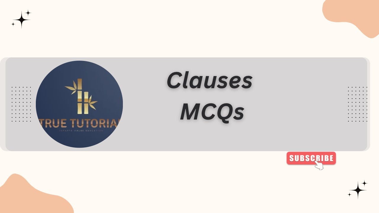 Clauses mcqs
