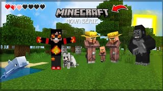 Sobrevivi em um Minecraft com BIOMAS e ANIMAIS NOVOS! 🐺🌍 (Survival #1)