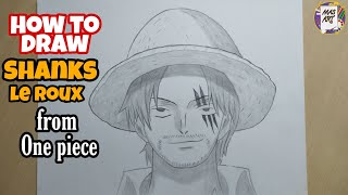 how to draw Shanks le Roux Red hair pirate | One piece |  Easy step by step