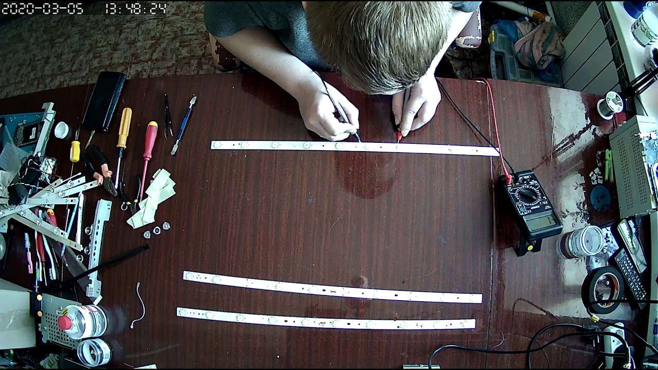 Ремонт подсветки телевизора Mystery MTV3223L - YouTube