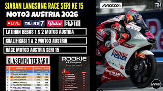 Jadwal Siaran Langsung Race Moto3 Austria 2026~Jadwal Veda Ega Pratama Di Moto 3 2026~Live Trans 7