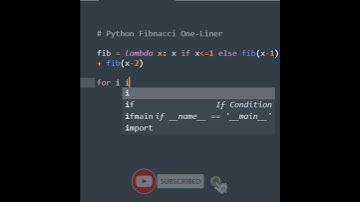 Fibonacci Series can be print with just one line of code in Python #Shorts