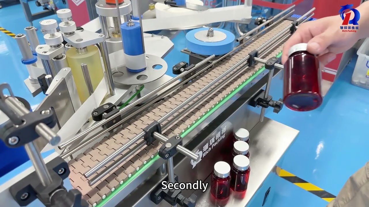 Labeling Machine Unloading + Adjustment Process