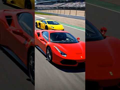 ferrari vs Lamborghini || drag race || #ai #car #viral #ytshorts