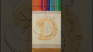Drawing POKÉMON Letter 'D' - DRAGONITE 🧡🔥 ✨151✨ #shorts #pokemon #dragonite #art #drawing #love