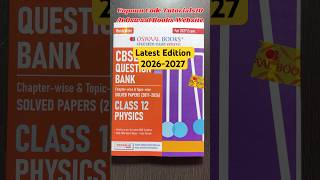 Oswaal CBSE Question Bank for Class 12 Physics Chapterwise and Topicwise Solved Papers For 2027 Exam