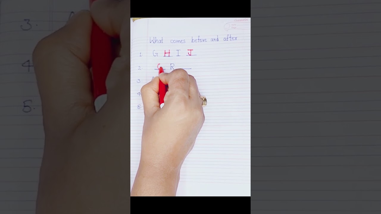 ||Before and after in alphabet||What comes before and after||abcd ||Alphabet ||Activity for kids ||