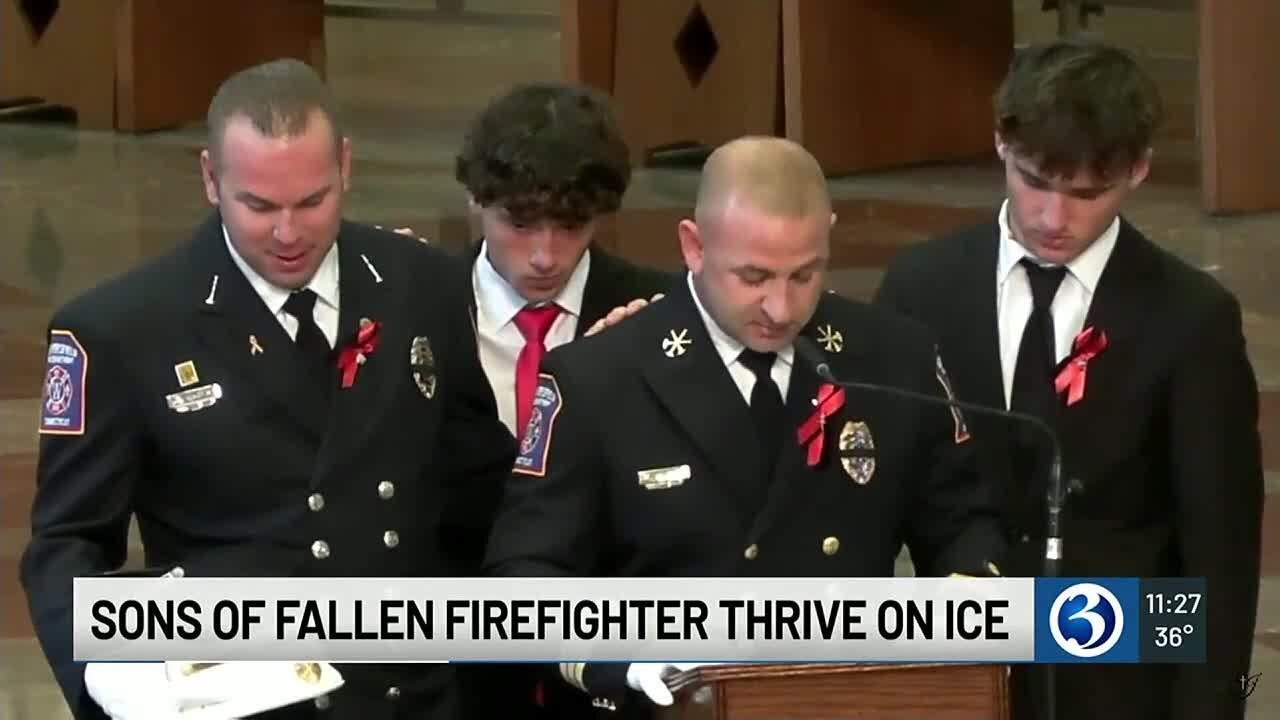 Twin sons of fallen veteran firefighter find support in their hockey ...
