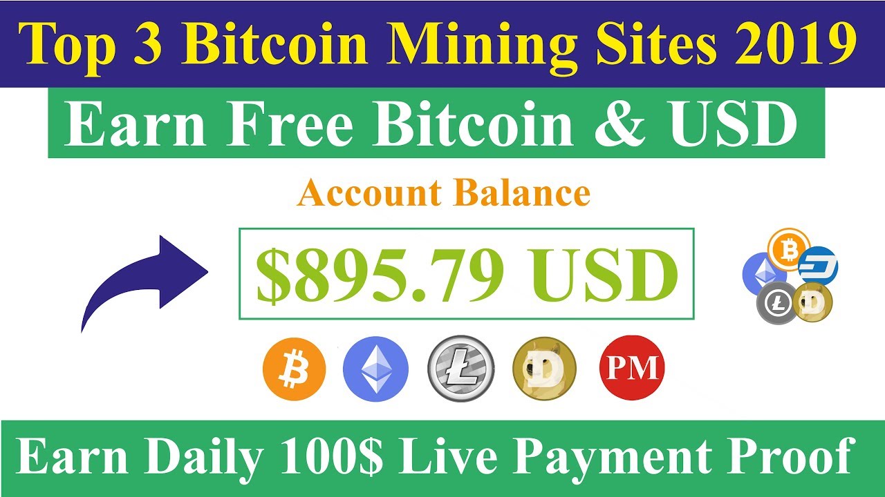 Top 3 Bitcoin Cloud Mining Sites 2019 Earn Free Bitcoin Usd Live Payment Proof 2019 Urdu Hindi - 