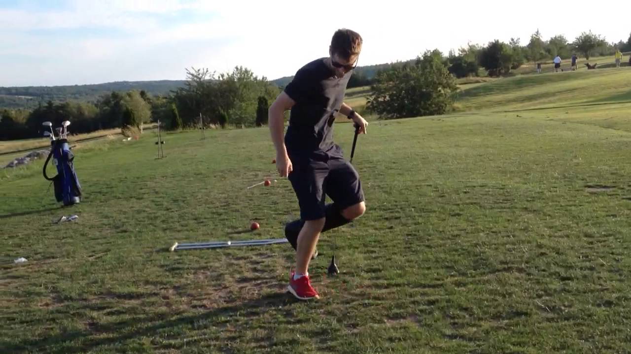 Broken leg golfing YouTube
