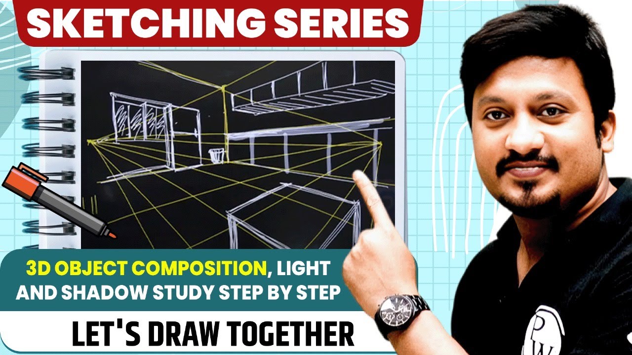 3d Object Composition, Light And Shadow Study Step By Step | NIFT,NID,UCEED,NATA,JEE Mains Paper 2