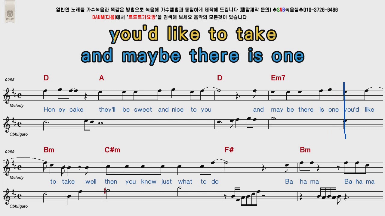 Boney M   Bahama Mama POP Song Score Karaoke