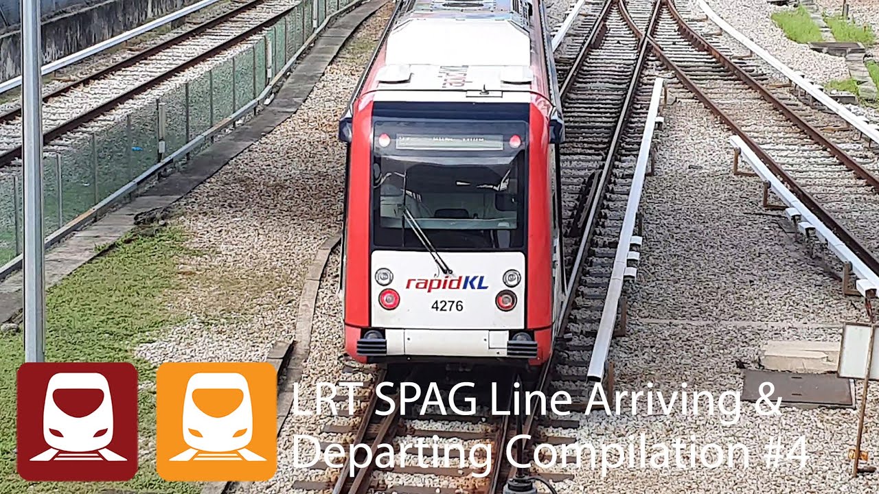 LRT SRI PETALING/AMPANG LINE ARRIVING & DEPARTING COMPILATION #4