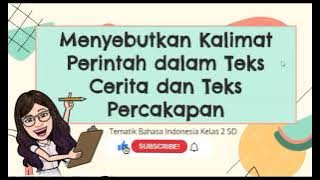 Kalimat Perintah | Bahasa Indonesia Kelas 2 SD