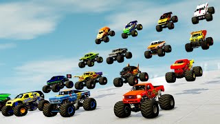 Monster Trucks Downhill/Obstacle Course crashes - Beamng drive screenshot 2