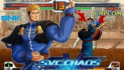 SNK vs. Capcom: SVC Chaos [60fps] Hardest-Goenitz No Lose ALL