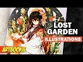 Watercolor Anime Artists will like this Artbook! (Lost Garden - Watercolor Character Illustrations)