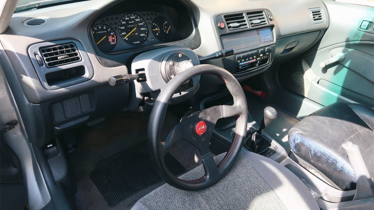 Momo Steering With Quick Release Install Ek Hatch Youtube